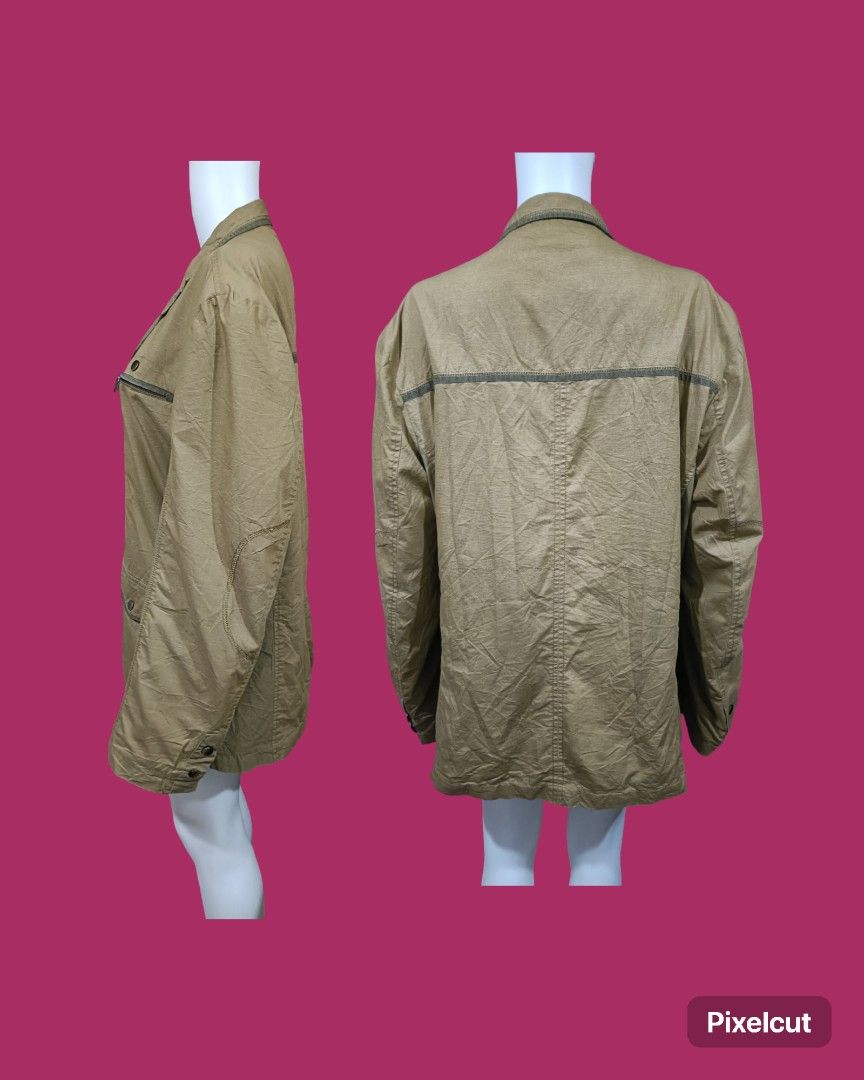 p.e.danlu Collared Button Down Long Sleeves Jacket; 2XL Plus Size Oversized | Can be Unisex (Category: Coats, Jackets and Outerwear) located in Moncada. Submitted by celynn.collection (Listing ID 1457623772, Image 2). Description: ✅ PLEASE READ BEFORE ASKING! 😊 ----------------------------------------------------- 📍LOCATION: Pangasinan, Luzon ----------------------------------------------------- ✅ Clothes are THRIFTED or PRE-LOVED unless stated