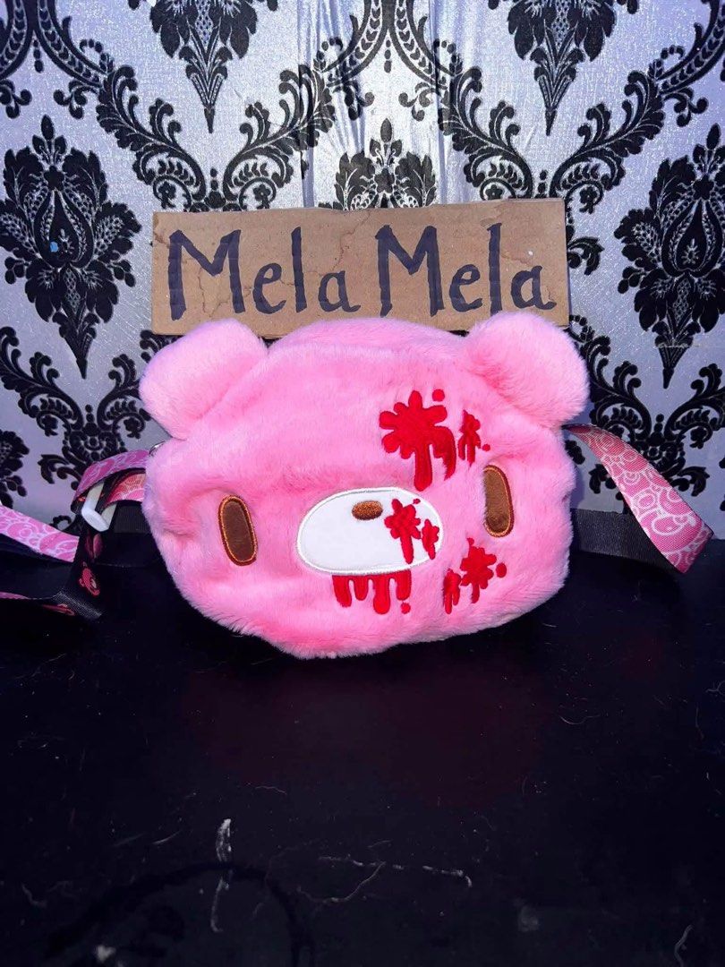 Pink Gloomy Bear Plush Crossbody Bag (Category: Cross-body Bags) located in Bulacan. Submitted by darkside_apparel (Listing ID 1457584049, Image 1). Description: Mine now pay later No cancellation No Return N Refund Reminder: We are not liable on any lost or damage of parcel..