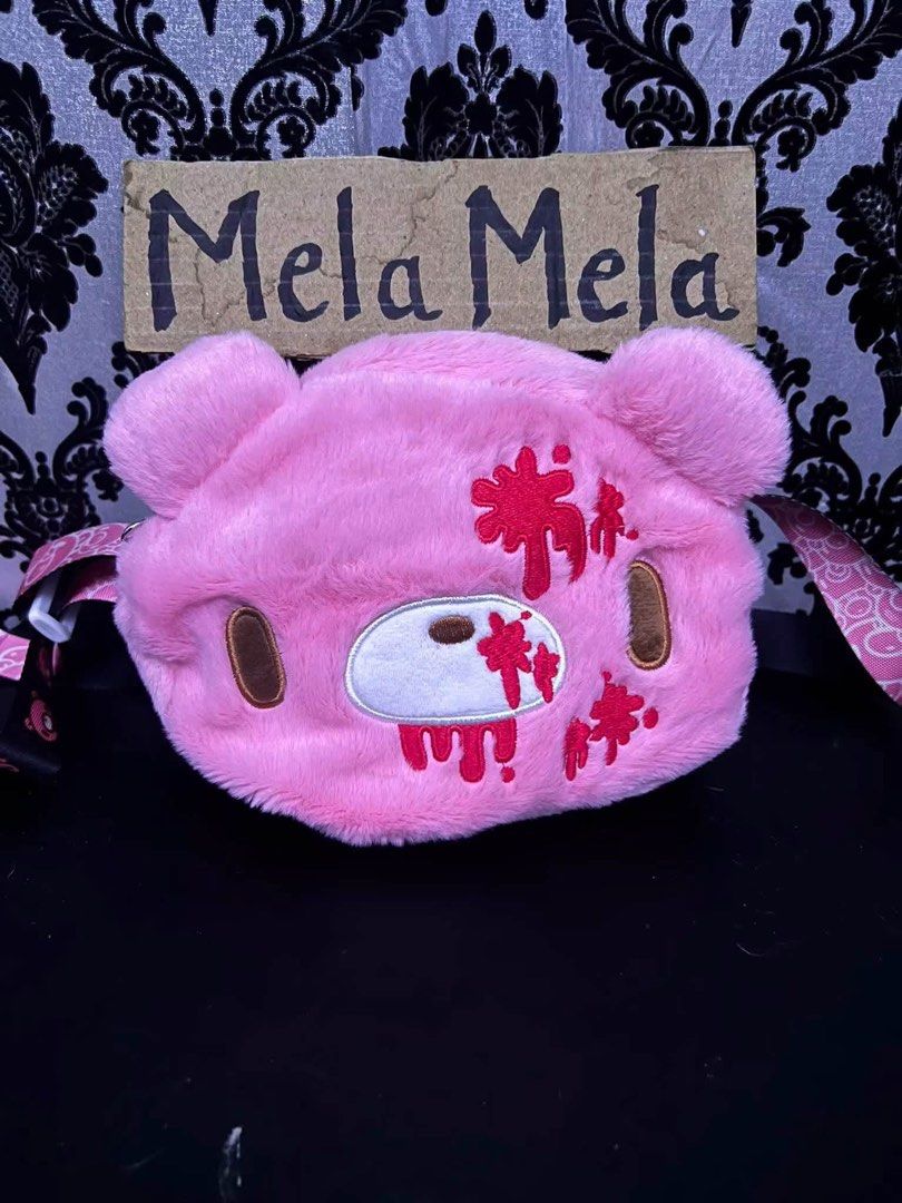 Pink Gloomy Bear Plush Crossbody Bag (Category: Cross-body Bags) located in Bulacan. Submitted by darkside_apparel (Listing ID 1457584049, Image 2). Description: Mine now pay later No cancellation No Return N Refund Reminder: We are not liable on any lost or damage of parcel..