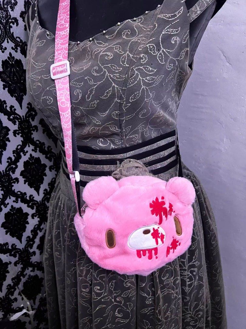 Pink Gloomy Bear Plush Crossbody Bag (Category: Cross-body Bags) located in Bulacan. Submitted by darkside_apparel (Listing ID 1457584049, Image 3). Description: Mine now pay later No cancellation No Return N Refund Reminder: We are not liable on any lost or damage of parcel..