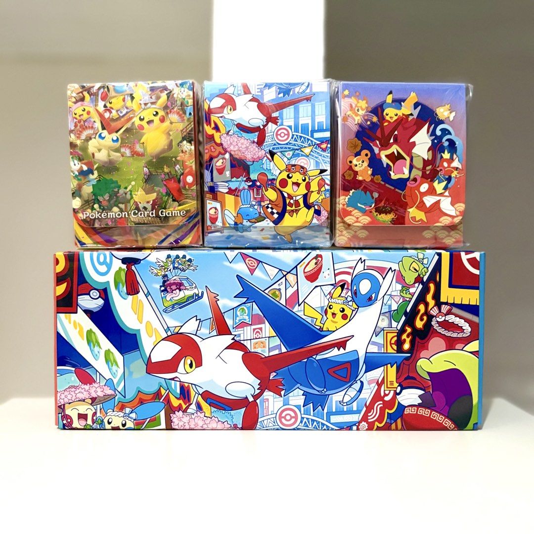 Pokémon Center Special Box Deck Case Bundle (Category: Card Boxes & Cases) located in Santa Rosa. Submitted by shikaricollectibles (Listing ID 1457650521, Image 1). Description: Pokémon Center Special Box Deck Case Bundle -1 Tohoku Deck Case (Sealed) -1 Hiroshima Deck Case (Sealed) -1 Fukuoka Deck Case (Sealed) -1 Outer Box (Fukuoka) The outer box itself can be also used as a deck box. Price: ₱1,000 per Set.