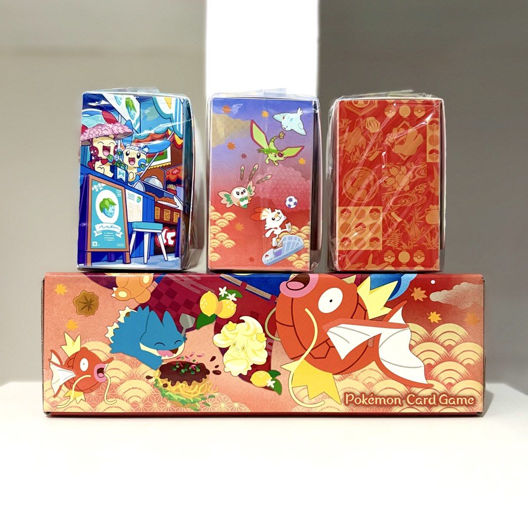 Pokémon Center Special Box Deck Case Bundle (Category: Card Boxes & Cases) located in Santa Rosa. Submitted by shikaricollectibles (Listing ID 1457650690, Image 3). Description: Pokémon Center Special Box Deck Case Bundle -1 Tohoku Deck Case (Sealed) -1 Hiroshima Deck Case (Sealed) -1 Fukuoka Deck Case (Sealed) -1 Outer Box (Hiroshima) The outer box itself can be also used as a deck box. Price: ₱1,000 per Set.