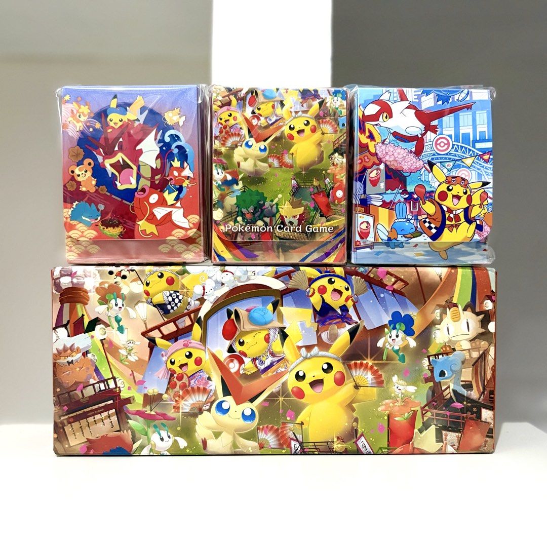 Pokémon Center Special Box Deck Case Bundle (Category: Card Boxes & Cases) located in Santa Rosa. Submitted by shikaricollectibles (Listing ID 1457650871, Image 1). Description: Pokémon Center Special Box Deck Case Bundle -1 Tohoku Deck Case (Sealed) -1 Hiroshima Deck Case (Sealed) -1 Fukuoka Deck Case (Sealed) -1 Outer Box (Tohoku) The outer box itself can be also used as a deck box. Price: ₱1,000 per Set.