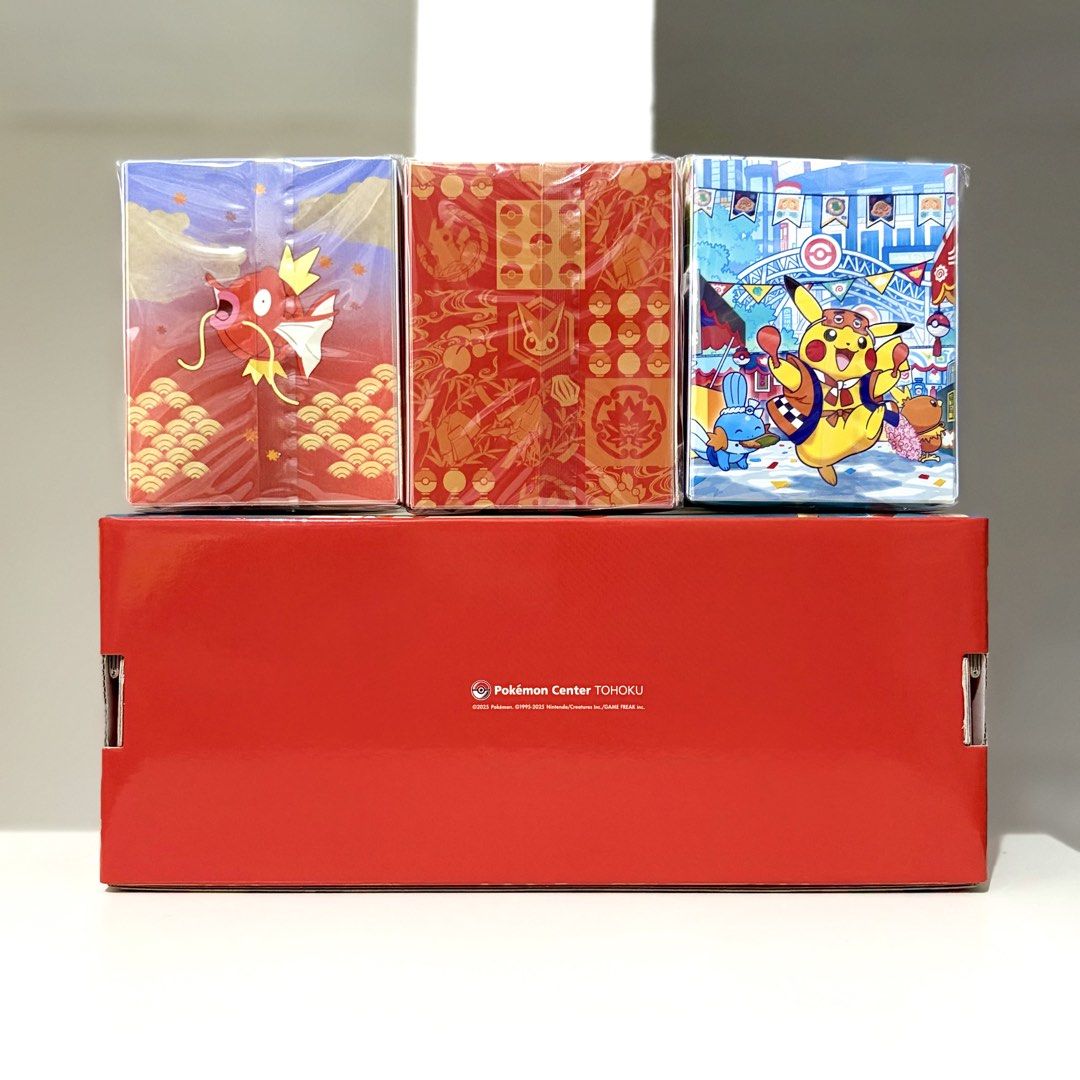 Pokémon Center Special Box Deck Case Bundle (Category: Card Boxes & Cases) located in Santa Rosa. Submitted by shikaricollectibles (Listing ID 1457650871, Image 2). Description: Pokémon Center Special Box Deck Case Bundle -1 Tohoku Deck Case (Sealed) -1 Hiroshima Deck Case (Sealed) -1 Fukuoka Deck Case (Sealed) -1 Outer Box (Tohoku) The outer box itself can be also used as a deck box. Price: ₱1,000 per Set.