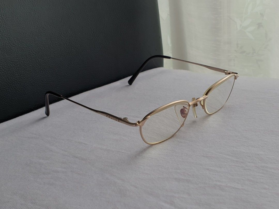 Police Titanium Eyeglass Frame (Category: Sunglasses & Eyewear) located in Quezon City. Submitted by WasalakTwo (Listing ID 1457703287, Image 2). Description: Bought in Japan Authentic Durable and high quality Goodcondition Clean and presentable Lens are graded, but replaceable Open for delivery nationwide Front Width 13cm Front Height 3cm.
