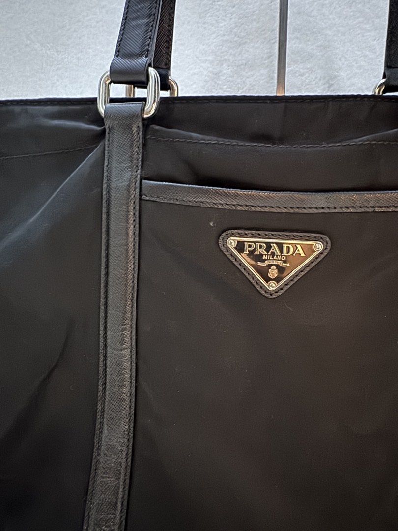 Prada Nylon Tote Bag (Category: Luxury Bags & Wallets) located in Quezon City. Submitted by tresmarias.arc (Listing ID 1457646693, Image 3). Description: Prada Nylon Tote Bag Rank AB, good to very good condition DM for more photos and info **not affiliated with brands posted** .