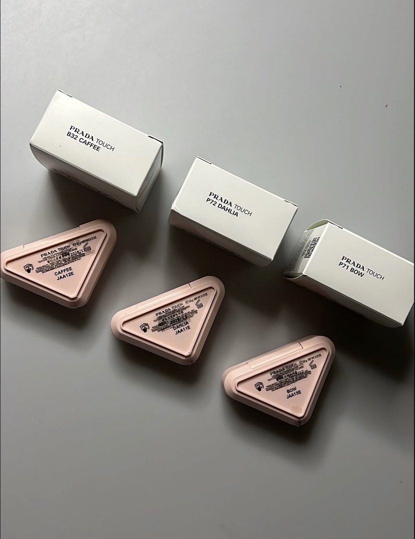 PRADA Touch Cream to Powder Blush (Category: Makeup) located in Bulacan. Submitted by shopwithme_23 (Listing ID 1457595400, Image 2). Description: PRE-ORDER‼️ 1-2 weeks ETA from Korea🇰🇷 💯authentic (money back guaranteed if proven fake) •with box •with paper bag SHADES AVAIL: P75 Tulip O86 Peach P79 Mauve P71 Bow P76 Waterlily R68 Cherry P72 Dahlia B32 Caffe ₱2,999 onlyyy!.