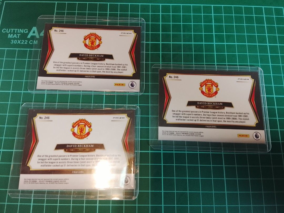 Prizm beckham 碧咸 曼聯球星卡 silver red blue 3張 （分類：原色卡片）位於 Hong Kong。 由 specialShop 提交（商品編號 1457630792，圖片 2）。簡介： 呢張係碧咸嘅球星卡，曼聯時期。有幾款閃卡，款款都好靚。收藏家必備，送俾朋友都好正。有興趣就快啲問啦！。
