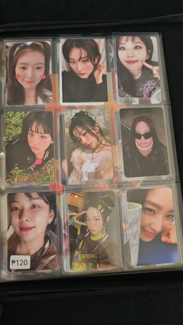 Red Velvet - Seulrene Seulgi Irene (Category: K-Wave Merchandise) located in Manila. Submitted by araataaa_ (Listing ID 1457639748, Image 1). Description: 💸Php (DM for prices) + pf ✅️Each photocard has protective sleeves ❗️ Not for sensitive collectors 💜 Can do Tingi ✉️DM for more details! MOP: BPI, GCASH, MAYA, SEABANK MOD: SDD (Buyer will shoulder SF) Meetup Vito Cruz Taft.