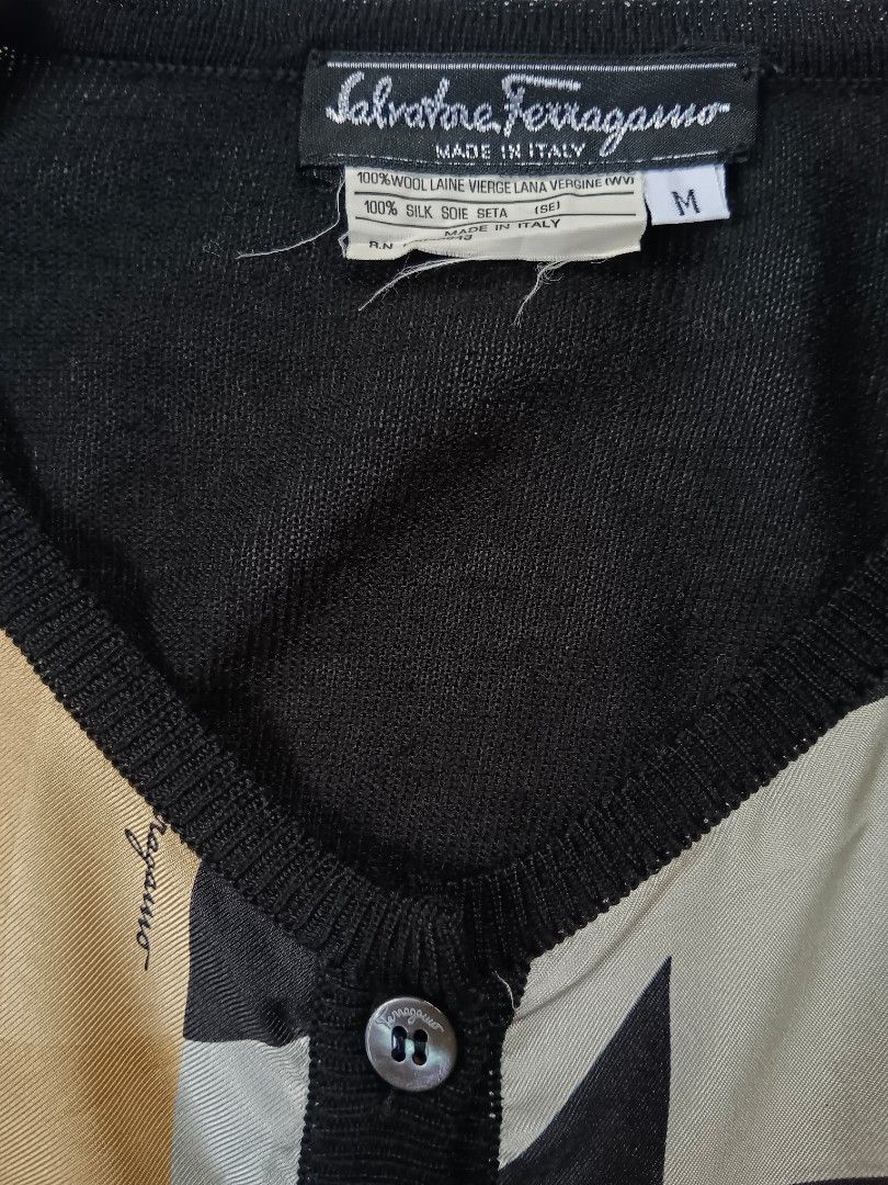 Salvatore Ferragamo knit Cardigan (Category: Luxury Apparel) located in Davao. Submitted by jecks9 (Listing ID 1457628700, Image 3). Description: size Medium like new condition 10/10 colorate scratches/pinhole see photos for details still presentable to wear MAKE OFFER 📌.