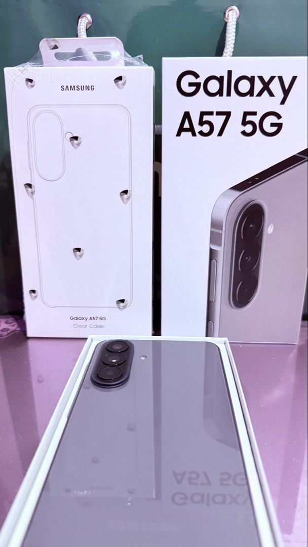 Samsung A57 5G Smartlocked (Category: Samsung) located in Quezon City. Submitted by purplechicxx (Listing ID 1457560085, Image 2). Description: 8/256gb From Smart with receipt 1month used as extra phone Automatically mag openline after 2 years (Aug 2028) Inclusion: Samsung Clear Case 2 extra cases Box and unused charger RFS: extra phone. Not an android user Meetup: SM North.