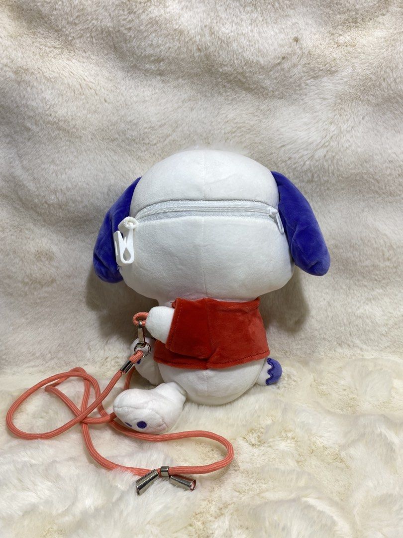Sanrio Pochacco plush bag (Category: Purses & Pouches) located in Kalibo. Submitted by ollie_stuffshop (Listing ID 1457610935, Image 2). Description: 23cm x 21cm Before you send your inquiries: ❗️Last Price is already posted ❗️Manage your expectations, WYSIWYG ❗️May need washing ❗️Dropoff is every Wednesday & Sunday .