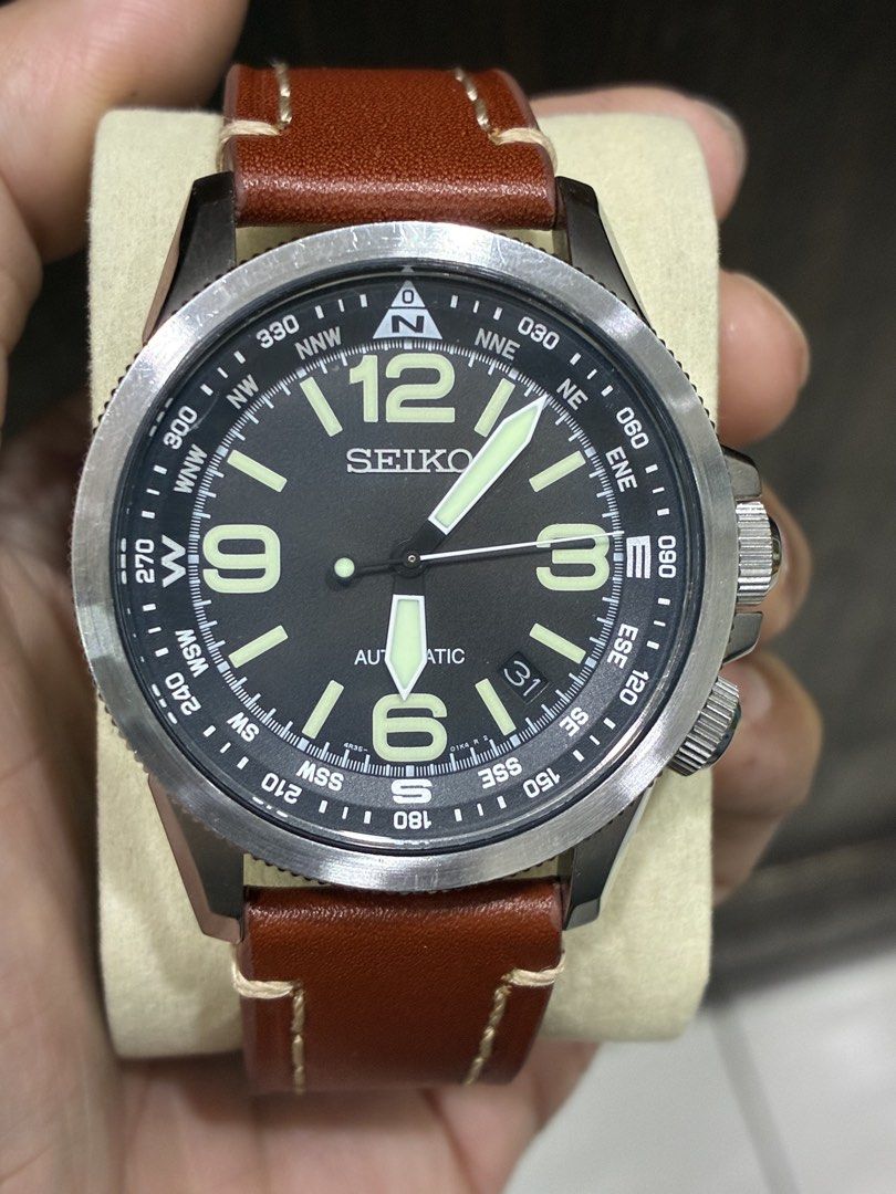 Seiko Automatic Prospex Land (Category: Men's Watches) located in Manila. Submitted by tictac921 (Listing ID 1457559452, Image 1). Description: For Sale Only No Trade/Swap 100% Original Seiko Automatic Prospex Land Very Smooth No issue Gagamitin mo nlang Brandnew replace Strap Provided Seiko Box included Ship via Lalamove/Lbc Loc: StaCruz Manila.
