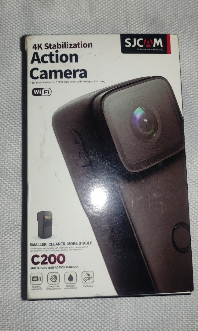 SJ Cam C200 (Category: Video Cameras) located in Mandaluyong City. Submitted by loukalfinds (Listing ID 1457604226, Image 1). Description: SJ CAM C200 Action Camera Used Once.