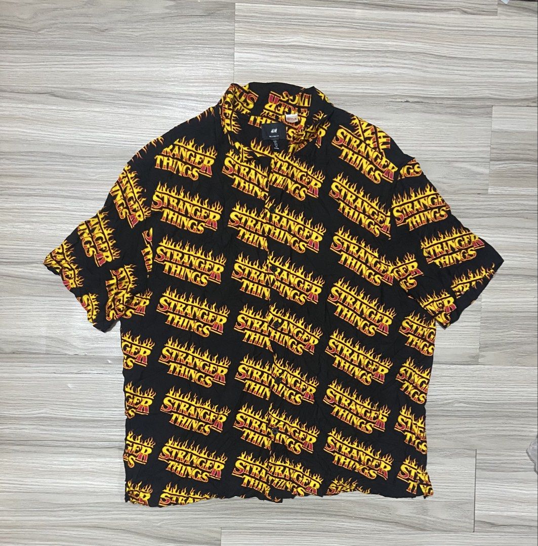 Stranger things h&m (Category: Formal Shirts) located in Cebu City. Submitted by charlyx (Listing ID 1457637157, Image 2). Description: Good as new No issue Relaxed fit L28 W22.