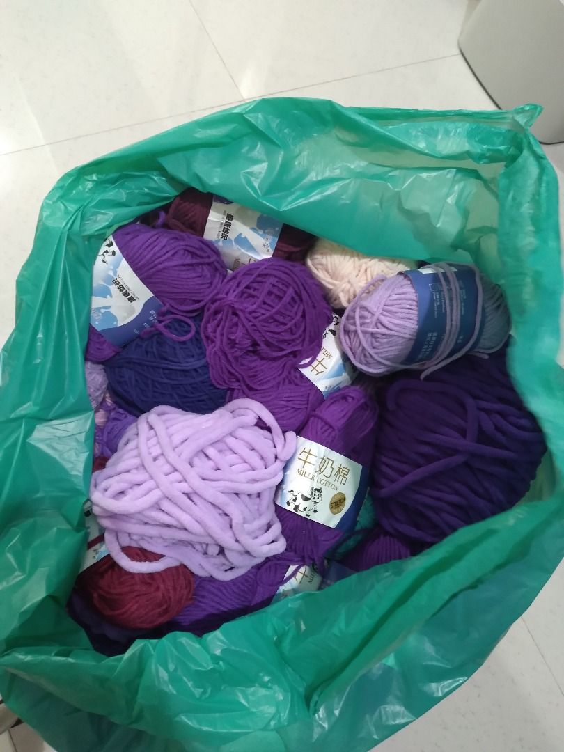 TAKE ALL CROCHET YARNS (ASSORTED COLORS) (Category: Handmade Craft) located in Quezon City. Submitted by aqualilith (Listing ID 1457610427, Image 2). Description: Take all! Large bag of yarns (includes used and new yarns) - great for hobbyists and crafters! RFS: decluttering, helping my older sister organize her stuff ✨ Location: QC/Caloocan Payment: GCash, Maribank Shipping via Grab, Lalamove, or GogoExpress .
