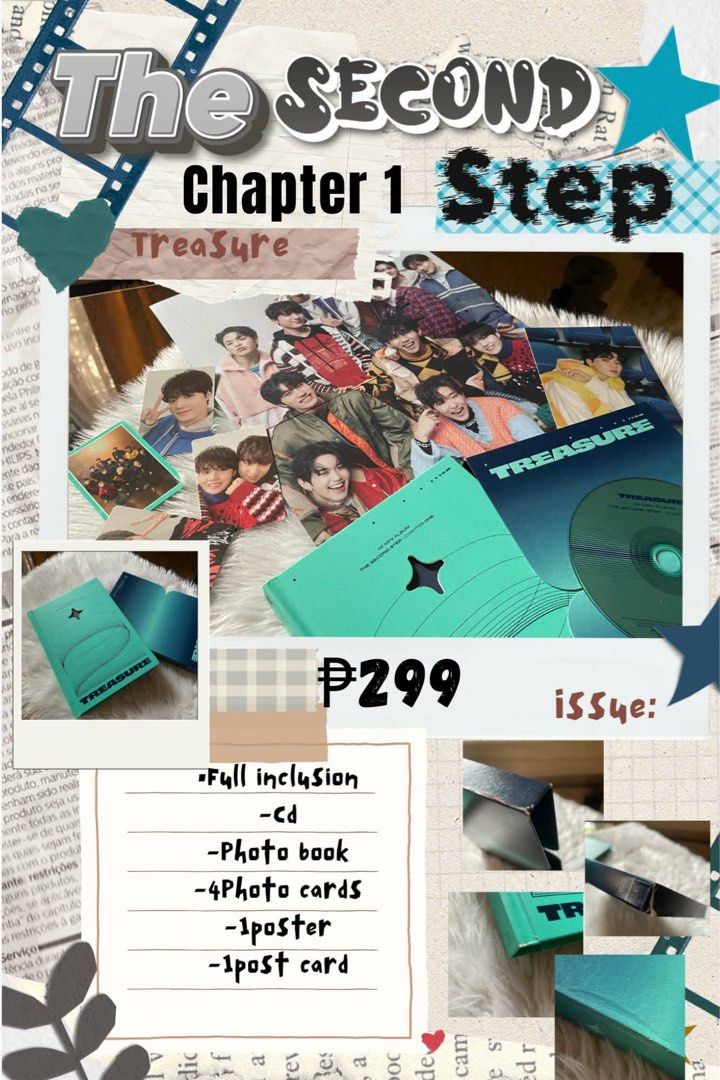 The Second Step Chapter 1 (Category: CDs & DVDs) located in Dinalupihan. Submitted by dmrtin_ (Listing ID 1457641164, Image 1). Description: - TREASURE 'The Second Step: Chapter 1' Album - Full Inclusion Set - Includes CD - Includes Photo Book - Includes 4 Photo Cards - Includes 1 Poster - Includes 1 Post Card.