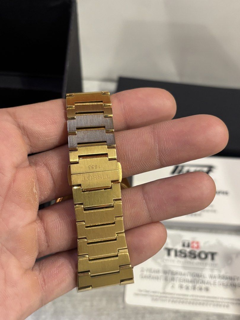 Tissot Gold PRX Quartz (Category: Luxury Accessories) located in Manila. Submitted by aldrinpaolotiu (Listing ID 1457591630, Image 3). Description: Tissot PRX Quartz 40mm case size Gold version Price: 15k only Meet ups at San Juan / Greenhills Shipping fee c/o buyer (Lalamove, LBC).