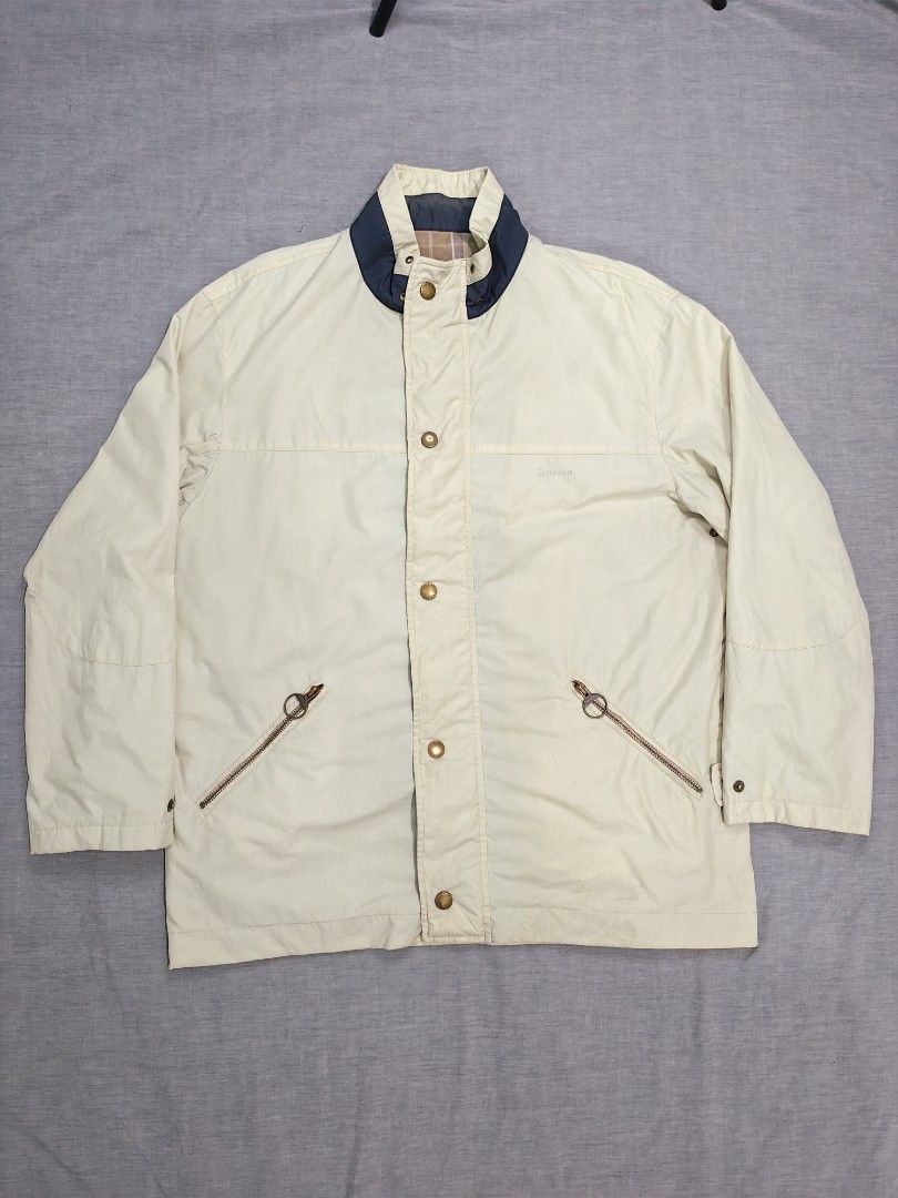 vintage barbour lightweight utility jacket (Category: Coats, Jackets and Outerwear) located in Baguio. Submitted by used_clothing2600 (Listing ID 1457657811, Image 1). Description: vintage barbour lightweight utility jacket size large verygood condition issue stains pit to pit 24.5 length 29.5 shoulders 20.5 sleeve length 23.5 1000.