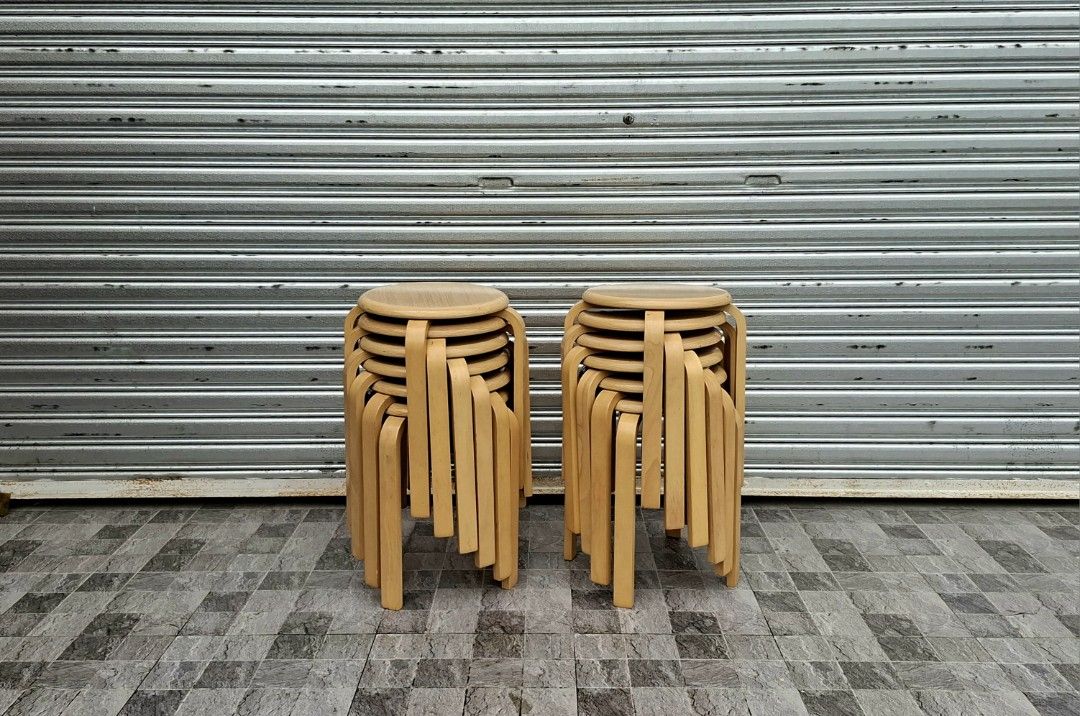 Wooden Stool Stackable Japan (Category: Chairs) located in Mabalacat. Submitted by thenewcraf32843 (Listing ID 1457397797, Image 2). Description: Wooden stool stackable Japan In great condition. 18 units available onhand. Dimensions: Diameter 13.5 x Height 17.5 inches Sale Price: 1.5k each only We do shipping via lalamove / victory liner drop & go. Dm to inquire.