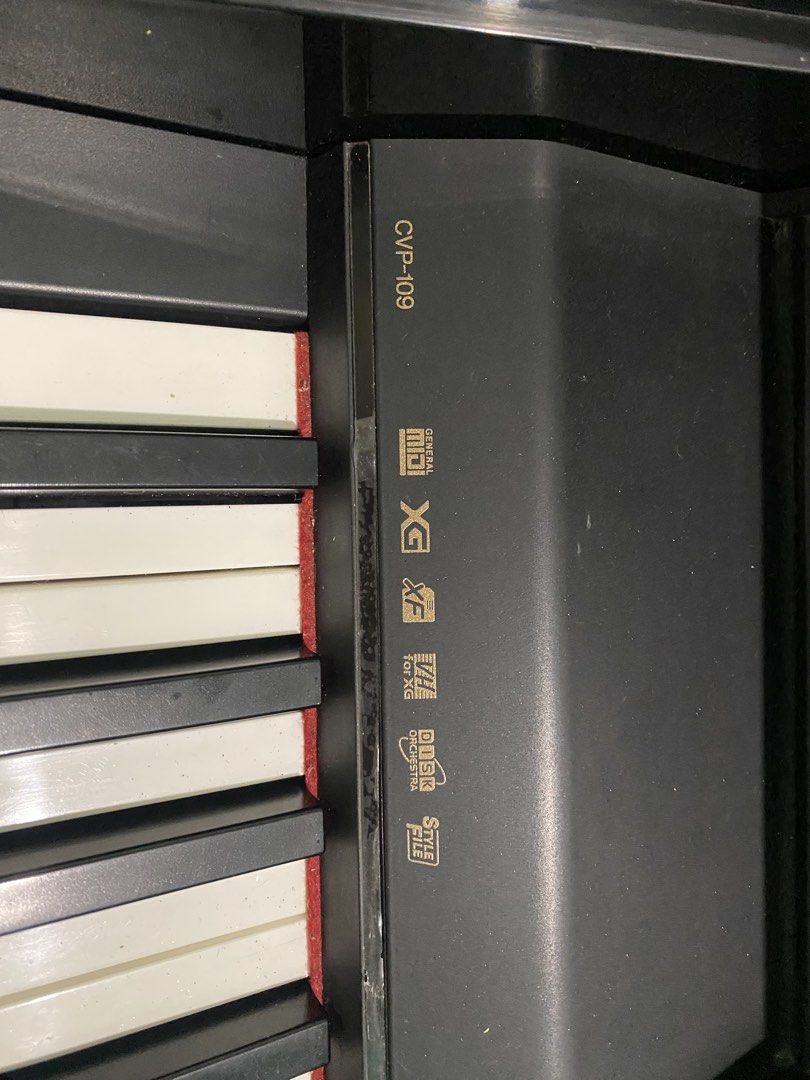 Yamaha Clavinova CVP-109 (Category: Musical Instruments) located in Iba. Submitted by tanjamil (Listing ID 1457653200, Image 2). Description: For sale! Yamaha Clavinova CVP109 Upgraded to modern color led lcd screen Very good sound no issue Very good keyboard newly clean and grease Fully weighted 88 keys Total of 723 instrument voices and sound kits, consisting of 224 original voices, 6 organ flute voices, 480 XG voices, and 13 drum/SFX kits. Equ