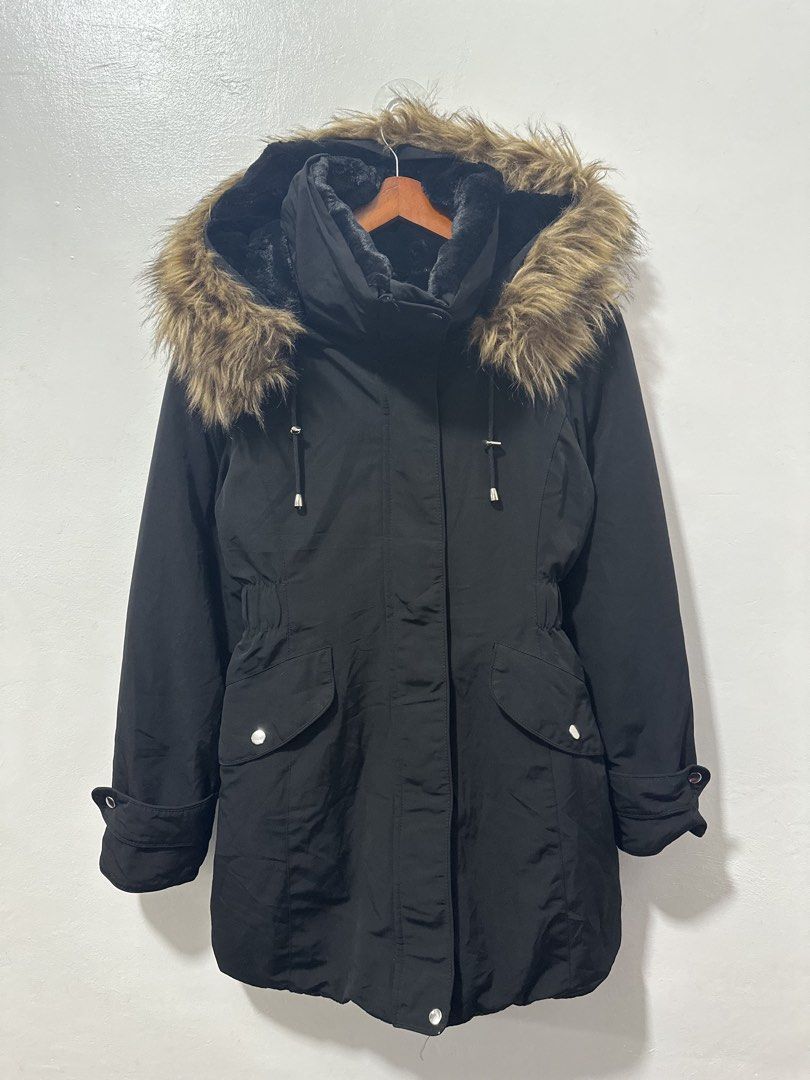 Zara Black Parka Puffer Jacket Women Medium (Category: Coats, Jackets and Outerwear) located in Balanga. Submitted by winterlab_ph (Listing ID 1457572435, Image 2). Description: Code: A735 Width: 15 Length: 30.5 Shoulders: 15.5 Sleeves: 24 : light white stains at the back and on the sleeve : missing button.