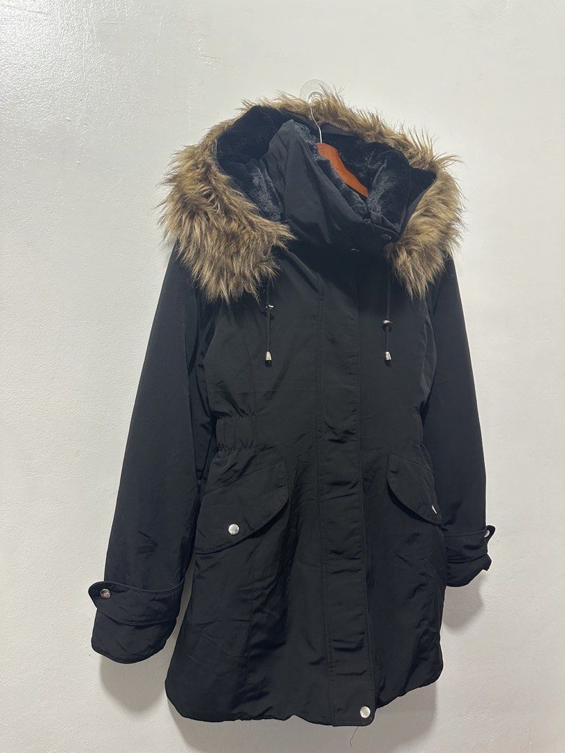 Zara Black Parka Puffer Jacket Women Medium (Category: Coats, Jackets and Outerwear) located in Balanga. Submitted by winterlab_ph (Listing ID 1457572435, Image 3). Description: Code: A735 Width: 15 Length: 30.5 Shoulders: 15.5 Sleeves: 24 : light white stains at the back and on the sleeve : missing button.
