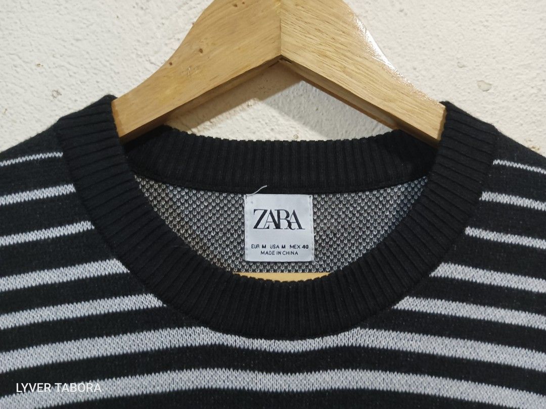 Zara Men's Graphic Knit Sweater (Category: Coats, Jackets and Outerwear) located in Calatagan. Submitted by lyvertabora (Listing ID 1457643972, Image 3). Description: Dimension:L-28 W-24 Excellent condition .