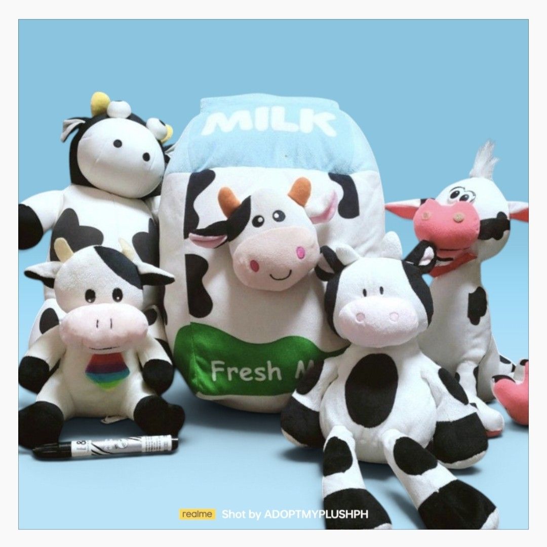 [5] Bundle Cow Milk Plush Toys (Category: Plushies & Soft Toys) located in Taguig. Submitted by adopt.my.plush.ph (Listing ID 1452940036, Image 1). Description: .