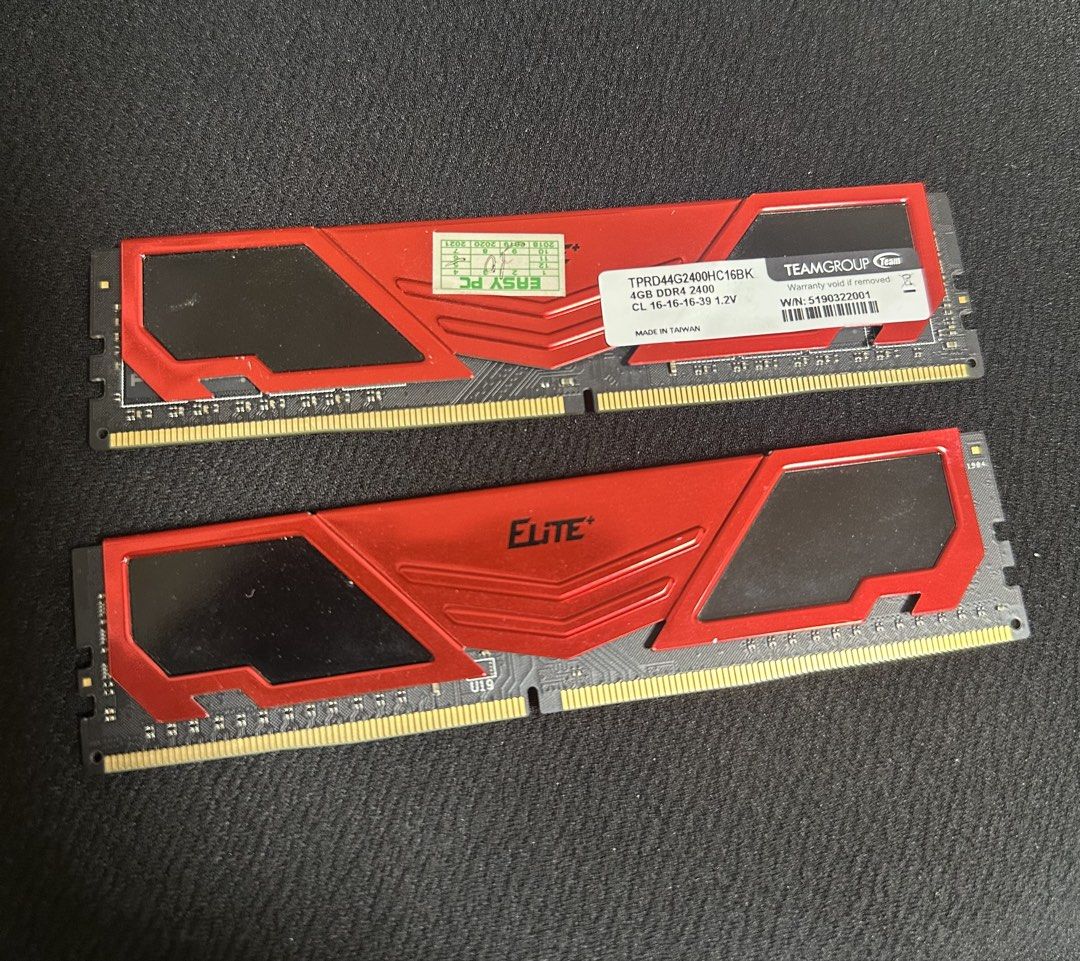 8gb Ram Teamgroup (Category: Computer Parts) located in Makati City. Submitted by stephen201929 (Listing ID 1457733370, Image 1). Description: - 8gb = 4gb x 2 - Type: DDR4 RAM - Speed: 2400MHz .