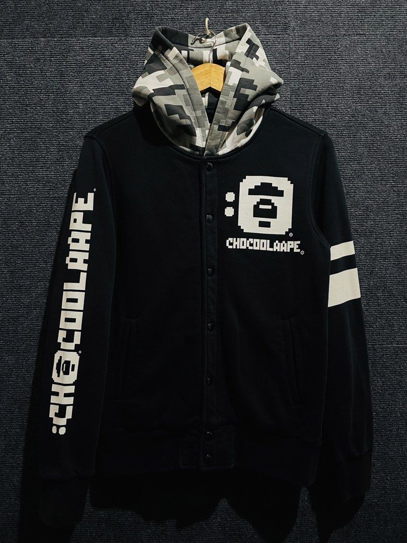 Aape X Chocolate Varsity Hoodie (Category: Coats, Jackets and Outerwear) located in Baguio. Submitted by onyol.items (Listing ID 1457728559, Image 1). Description: .