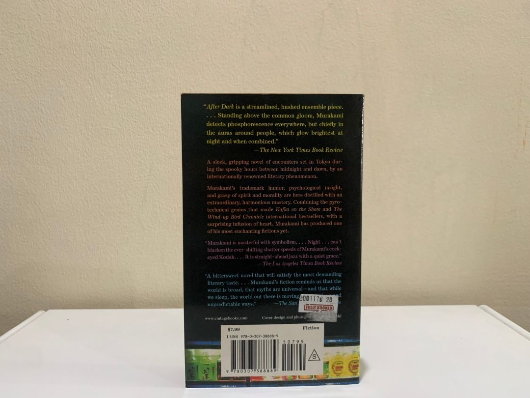 After Dark - Haruki Murakami (Category: Storybooks) located in Caloocan City. Submitted by tomix_danao (Listing ID 1457823276, Image 2). Description: A good, readable condition copy of Haruki Murakami's novel "After Dark.".