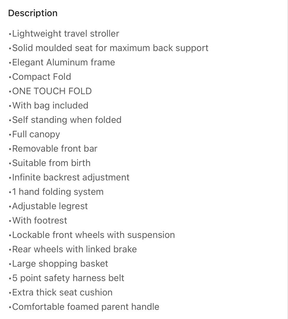 Akeeva Travel Stroller (I-Fold) (Category: Strollers) located in Binan City. Submitted by sinigangmics (Listing ID 1455606113, Image 2). Description: - one touch fold - lightweight travel stroller - compact fold - suitable from birth - infinite backrest adjustment - removable front bar RFS: decluttering *used until baby is 3 months old only .