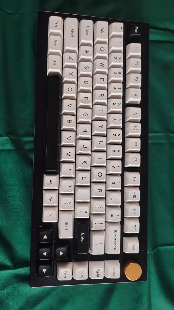 Akko 5075RGB with extra switches (Category: Computer Keyboard) located in Manila. Submitted by appcoycoy (Listing ID 1457842666, Image 1). Description: Akko 5075RGB V1 75% keyboard (slightly unresponsive) The back of the keyboard has a product sticker with the model number. It also has adjustable feet. Wired mode only. Customized assorted key switches. (Akko jelly black v1 and Akko wine red) Keyboard Switches 75 pieces assorted -Tecsee purple pan