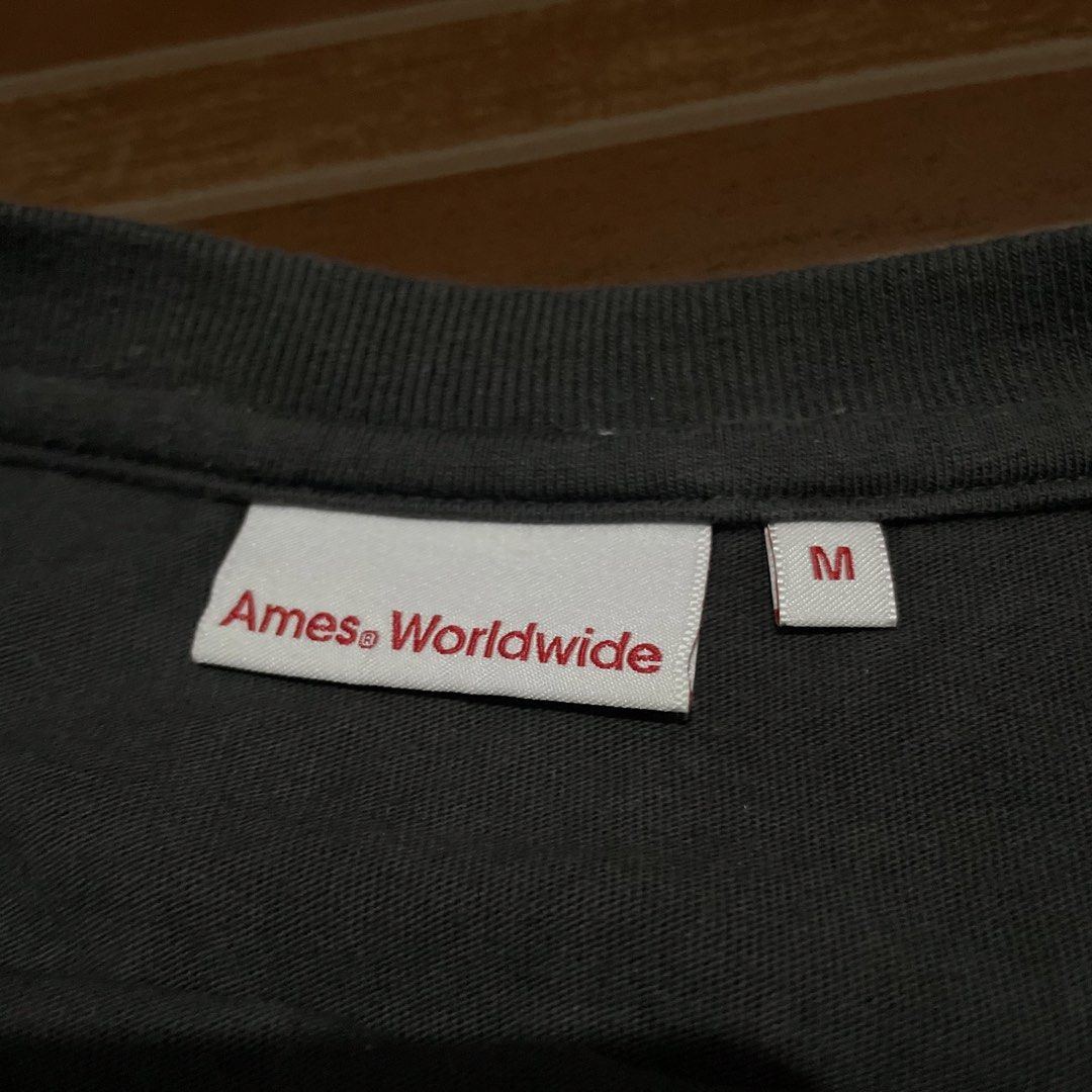 Ames Worldwide Basic Logo Tee Charcoal Size M 21.5x27.5 (Category: Tshirts & Polo Shirts ) located in Porac. Submitted by good.thriftsph (Listing ID 1457886216, Image 2). Description: - Ames Worldwide basic logo tee Excellent Condition 21.5 Width 27.5 Length - Material: 100% Cotton - Size: M - Origin: Made in Korea.