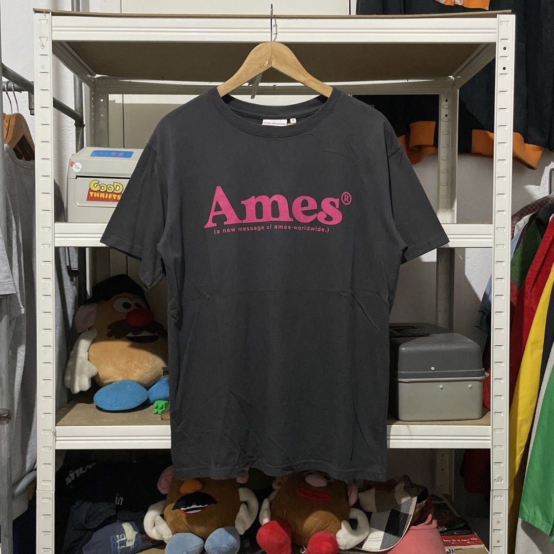 Ames Worldwide Basic Logo Tee Charcoal Size M 21.5x27.5 (Category: Tshirts & Polo Shirts ) located in Porac. Submitted by good.thriftsph (Listing ID 1457886216, Image 1). Description: - Ames Worldwide basic logo tee Excellent Condition 21.5 Width 27.5 Length - Material: 100% Cotton - Size: M - Origin: Made in Korea.