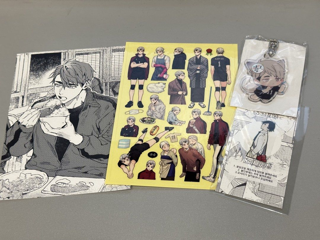 Anime FMG Postcards, Print, Sticker, Charm Set (Category: Art & Prints) located in Quezon City. Submitted by soleum (Listing ID 1457884184, Image 2). Description: Loid Forger FMG photocard set - ₱100 Mikey FMG postcard and photostrip set - ₱100 Inarizaki FMG postcard acrylic charm sticker set - ₱300 Selling as sets only Loc: Quezon City MOP: Gcash BPI Maribank MOD: J&T Lalamove Grab Tags: Miya Osamu Kita Shinsuke Suna Rintaro Hq!! Tokyo Revengers