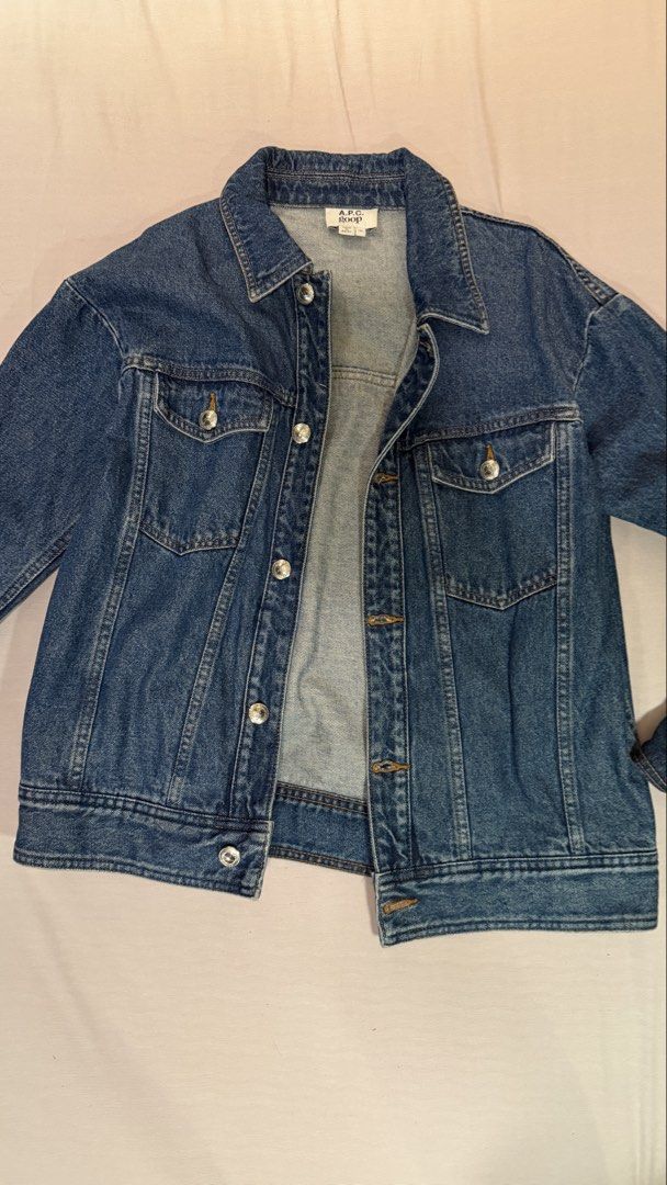 APC x Goop Collab Denim Jacket (Category: Coats, Jackets and Outerwear) located in Muntinlupa City. Submitted by universonline (Listing ID 1457799456, Image 2). Description: Selling my personal pre-loved sweaters and hoodies. All items are from my own closet and are not thrifted or sourced for resale. Authentic and well taken care of. Most are lightly used and still in good condition. Please check each listing for the brand, size, condition and p