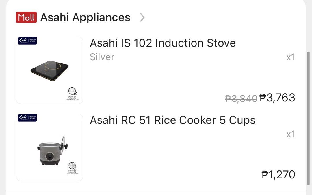 Asahi Rice Cooker - Cook and Warm Function (Category: Cookers) located in Quezon City. Submitted by timicooper (Listing ID 1457817573, Image 3). Description: - Asahi Rice Cooker 5 Cups - Bought August 2026 for 1,200 php - Features cook and warm settings - Equipped with a glass top lid - Steamer included RFS: Buying 3 cup rice cooker instead.
