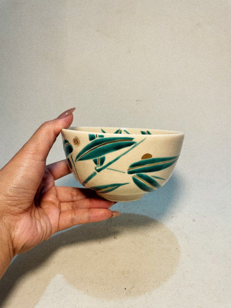 Bamboo chawan (Category: Coffee & Tea Tableware) located in Antipolo. Submitted by ceramiqueph (Listing ID 1457814928, Image 2). Description: *Whisk not included *D:12cm H:7cm *Glaze crazing *Items posted were JAPAN pieces. Please use your own judgement to decide when purchasing TRIVIA! In Japanese ceramic arts, imperfections like crazing, pinholing, and crawling (yuzu-hada) are valued as part of the rustic, wabi-sabi aesthetic rather than discar
