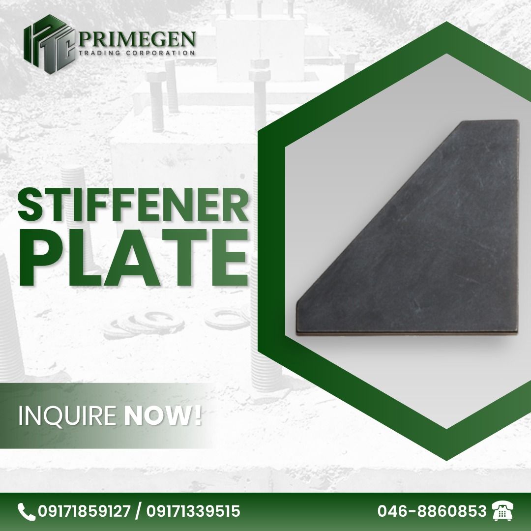 BASE PLATE | STIFFENER PLATE | FABRICATION (Category: Construction & Building Materials) located in Caloocan City. Submitted by younghorse-9fc40d (Listing ID 1457732638, Image 2). Description: - Distributes loads evenly from structures like steel columns or scaffolds. - Provides essential support for foundations and footings. - Ensures structural stability and prevents uneven settling. - Contact us for inquiries: - Phone: 0917-185-9127 / 0917-133