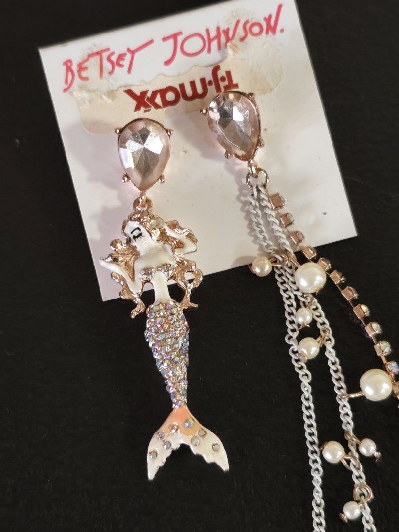 Betsey Johnson mermaid earrings (Category: Earrings) located in Makati City. Submitted by khrizaccessories (Listing ID 1457799067, Image 2). Description: Bought in California the famous Betsey Johnson collection on sale original price is 52 dollars.