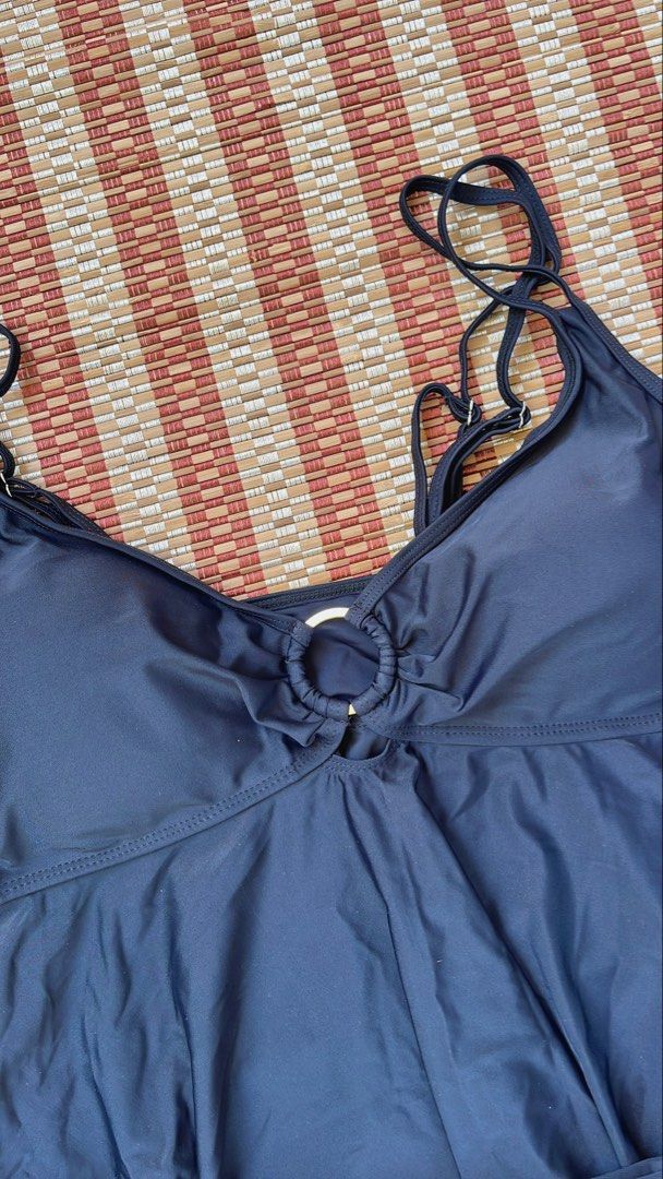 Black Tankini Swimsuit with Shorts (Category: Bikinis & Swimsuits) located in Davao. Submitted by chachaaarm (Listing ID 1457802671, Image 3). Description: Shein Black Tankini Swimsuit with Shorts. Size XXL. Adjustable straps, ring detail. Includes boy shorts. Comfortable and stylish..