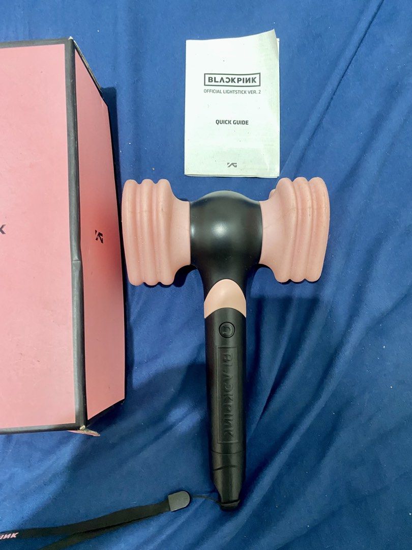 BLACKPINK Official Lightstick Ver. 2 with Box and Guide (Category: K-Wave Merchandise) located in Manila. Submitted by andy8700 (Listing ID 1457790427, Image 2). Description: - Official BLACKPINK Lightstick Ver. 2 - Includes original box and quick guide - Stylish black and pink design - Essential for any BLINK to show support!.