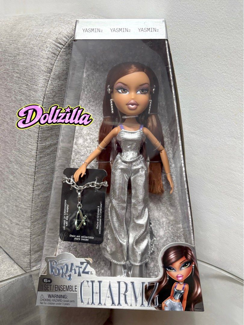 Bratz Charmz Yasmin Doll (Category: Kids Toys) located in Quezon City. Submitted by dollzilla (Listing ID 1457825581, Image 2). Description: Sealed Bratz Charmz Yasmin doll! Sparkly silver outfit, includes chain and charm. 2pcs Available on hand! 💅.