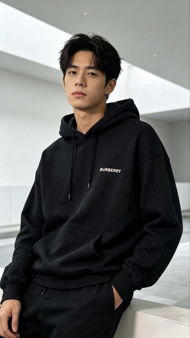 Burberry Black Hoodie with TB Monogram Back (Category: Luxury Apparel) located in Paranaque City. Submitted by preluxeshop_ph (Listing ID 1457831405, Image 1). Description: Burberry Black Hoodie with TB Monogram Back - Size: L - Design: Features the iconic TB monogram on the back - Origin: Made in Italy - Material: 100% Cotton with 5% Elastane for a comfortable fit - Style: Ideal for casual wear and everyday styling - Condition: Please refer to t