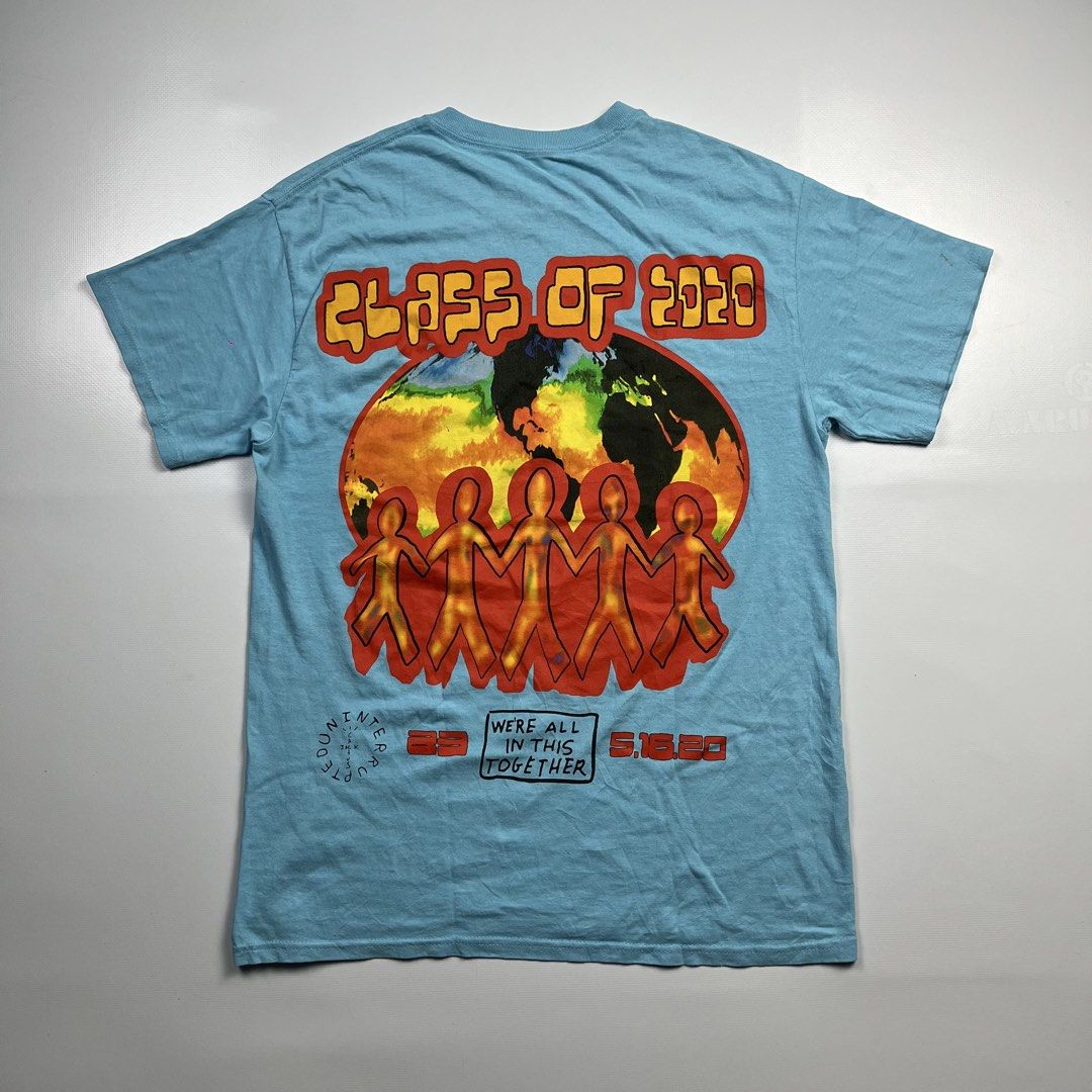 Cactus Jack (Category: Tshirts & Polo Shirts ) located in Lucena. Submitted by RAGGGGSSSS (Listing ID 1457808621, Image 2). Description: Travis Scott x Lebron James Class of 2020 Medium on Tag 28x20 Excellent Condition Authentic No issue 1000 plus shipping fee .