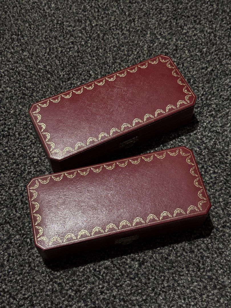 Cartier Jewelry Boxes (Category: Luxury Accessories) located in Bulacan. Submitted by thriftstarph (Listing ID 1457863772, Image 3). Description: PLEASE READ THE DESCRIPTION BELOW‼️ (SOLD RING BOX) Cartier Bracelet/Pen Box ref. COST0046 (2pcs) Authentic‼️ Minor scratches From: Japan .