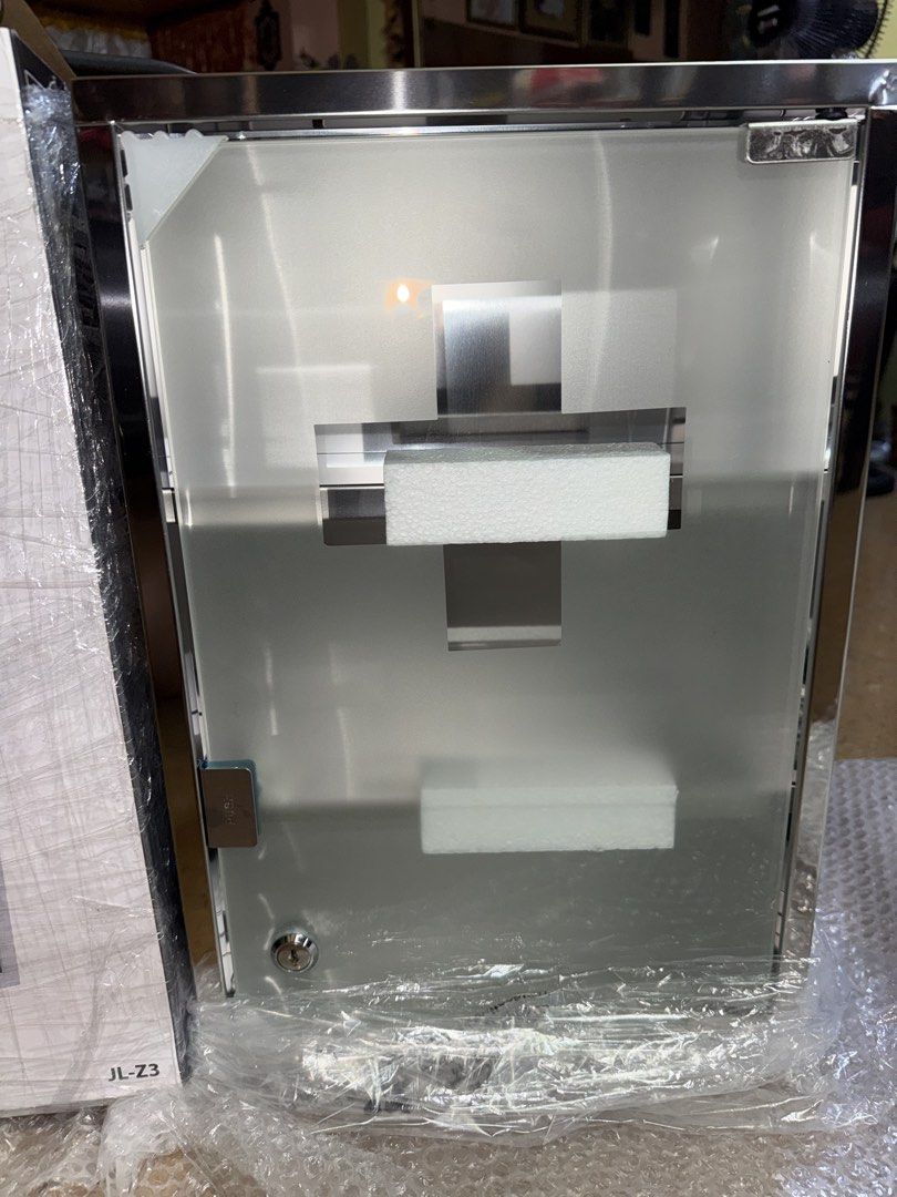 Cascade Rectangular Stainless Steel First Aid Cabinet (Category: Shelves, Cabinets & Racks) located in Manila. Submitted by terefficstuffs (Listing ID 1457772951, Image 2). Description: - Brand new Cascade First Aid Cabinet - Durable stainless steel construction - Elegant frosted glass door with a prominent cross design - Two internal shelves for organized storage - Secure lock with included key - Ideal for both home and office environments - Kee
