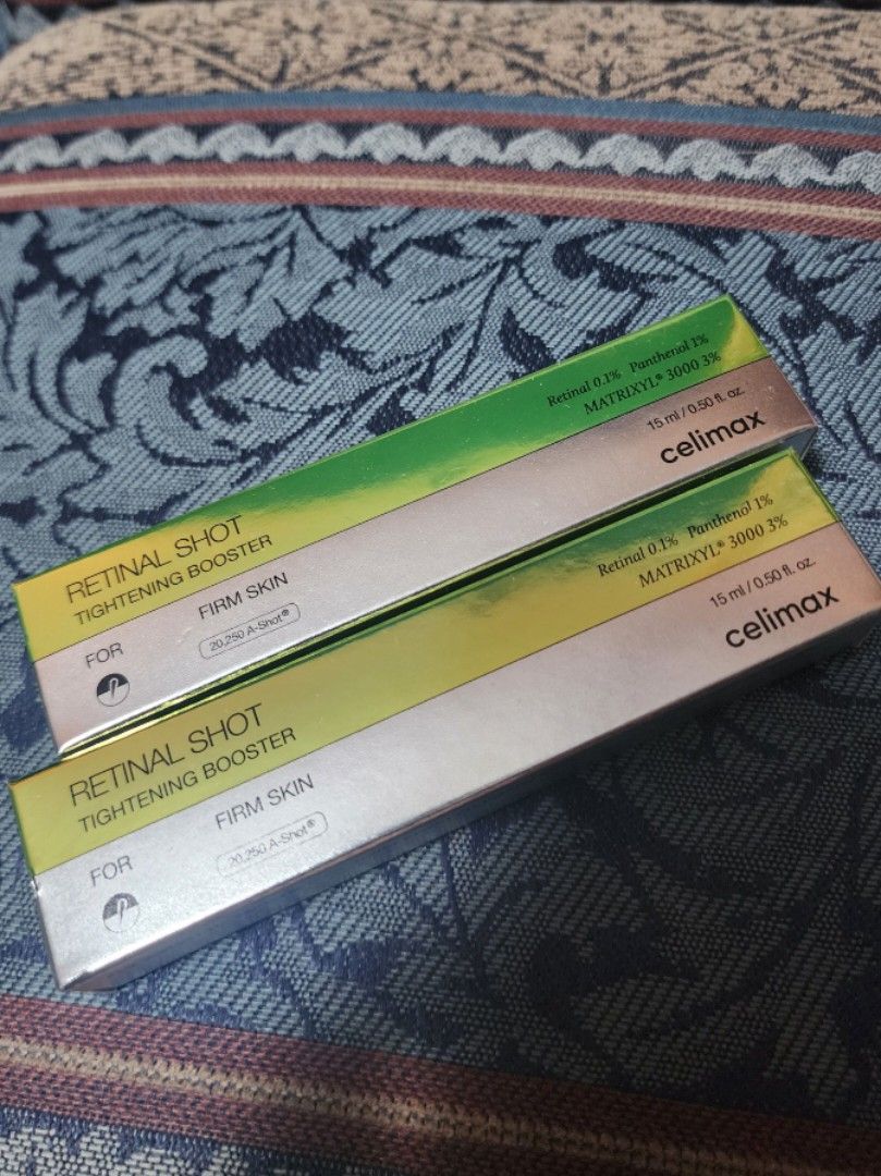 Celimax The Vita A Retinal Shot (Category: Face Care) located in Binan City. Submitted by dottienook (Listing ID 1457813452, Image 1). Description: bought 2 pcs from Olive Young. these are my extras. P1200 each sf at buyers expense.